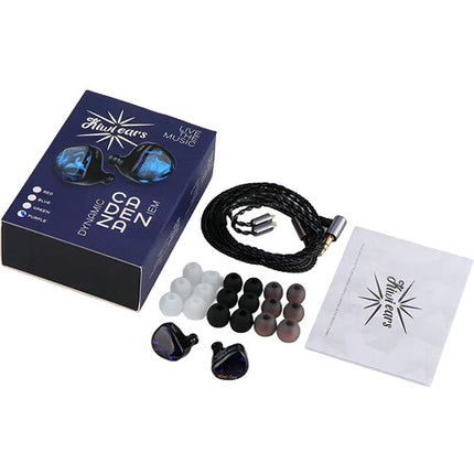 Kiwi Ears by Linsoul Cadenza Auriculares Intrauditivos Morado 10mm Beryllium Cable Desmontable