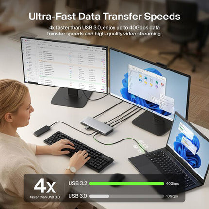 Belkin Thunderbolt 4 Dock Estación de acoplamiento con carga 96W y 40 Gb/s de transferencia