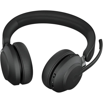 Jabra Evolve2 65 Link 390c Auricular Estéreo Inalámbrico USB-C Bluetooth 40mm Drivers 37 Horas Batería con Soporte de Escritorio