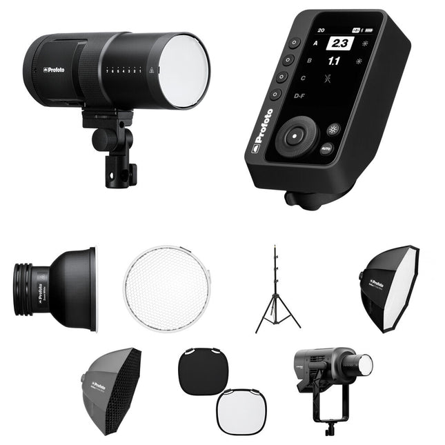 Profoto L600C LED y B30 Flash Kit Híbrido 500Ws 40W Luz Modelado