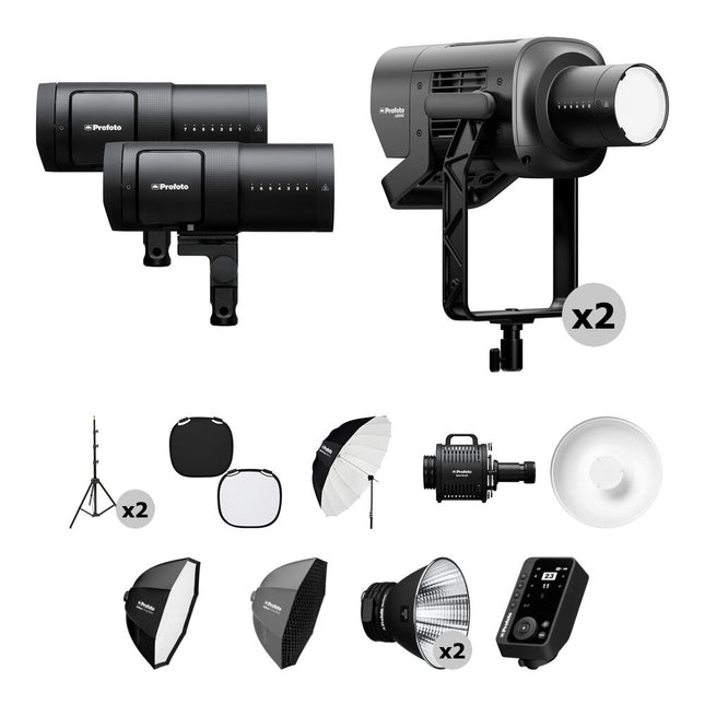 Profoto L600C y B30 Kit Híbrido 4 Luces 500Ws 40W LED con Connect Pro Non-TTL