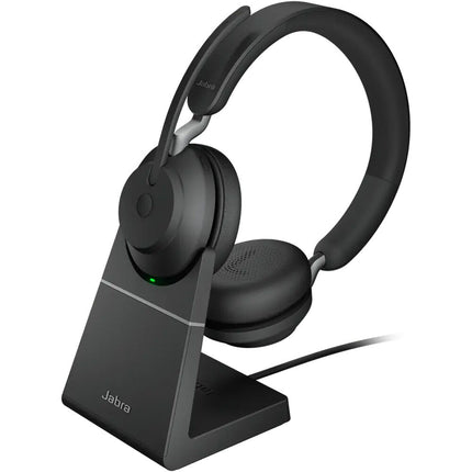 Jabra Evolve2 65 Link 390a Auriculares Inalámbricos Stereo 37H Batería Stand Escritorio