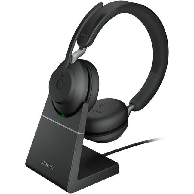 Jabra Evolve2 65 Link 390a Auriculares Inalámbricos Stereo 37H Batería Stand Escritorio
