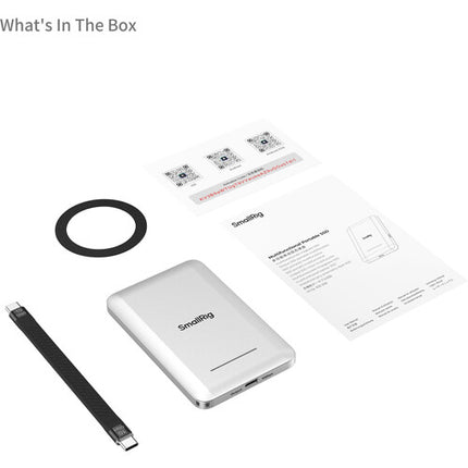 SmallRig SSD portátil 2TB con ranuras UHS-II USB-C y anillo magnético