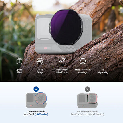 Neewer Set de 4 Filtros ND8 ND16 ND32 y Polarizador para Insta360 Ace Pro 2
