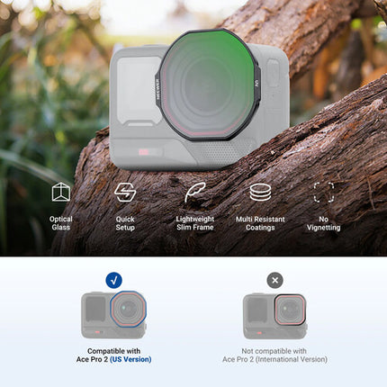 Neewer Set de 6 Filtros ND8 ND16 ND32 ND64 CPL UV para Insta360 Ace Pro 2