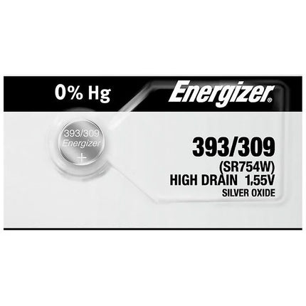 Energizer 393 Batería Óxido de Plata 1.55V Reemplaza 309 SR754W