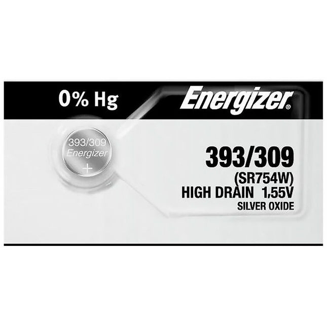 Energizer 393 Batería Óxido de Plata 1.55V Reemplaza 309 SR754W
