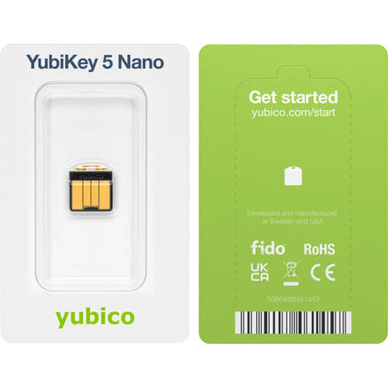 Yubico YubiKey 5 Nano USB-A Llave de Seguridad Compacta Multi-Protocolo