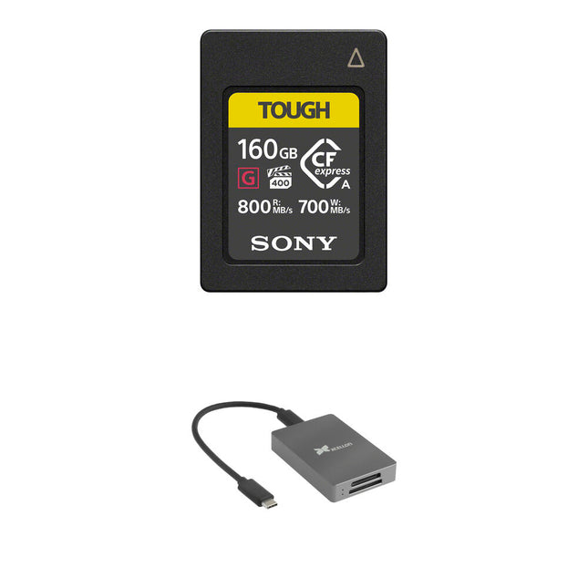 Sony 160GB CFexpress Type A TOUGH Tarjeta Memoria y Lector Dual USB-C