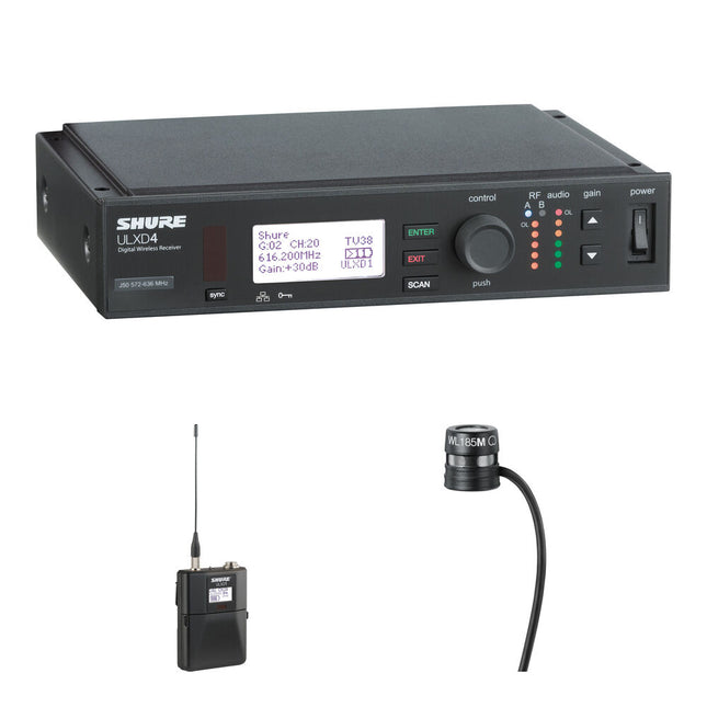 Shure ULXD14/85M Sistema Inalámbrico Lavalier Cardioide Digital 64 MHz Tuning 330' Alcance