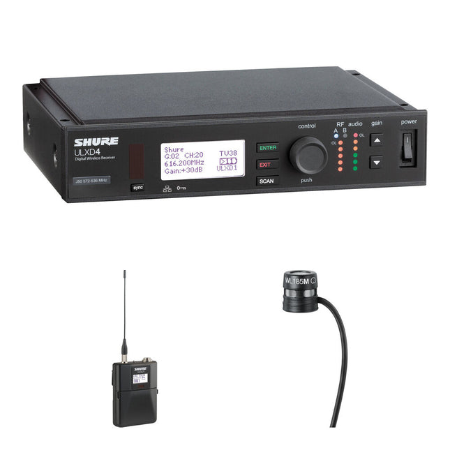 Shure ULXD14/85M Sistema Digital Inalámbrico Lavalier Cardioide 64 MHz Pantalla LCD