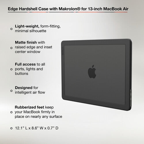 Incase Edge Funda Dura para MacBook Air M3 13 Negro Protección Completa