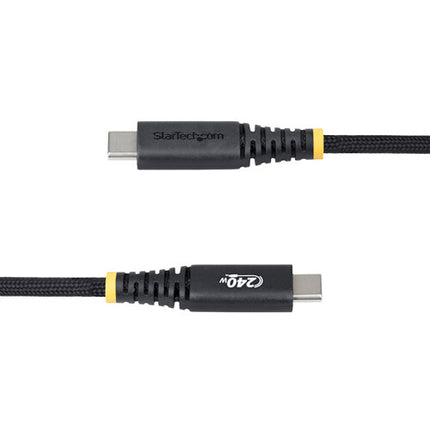 StarTech Cable USB-C 2.0 Resistente 240W 6 Pies Braided Silicona