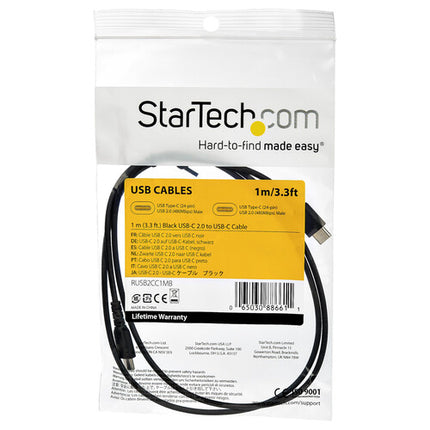 StarTech Cable USB-A a USB-C 2.0 Resistente 2m 60W Carga 480MB/s
