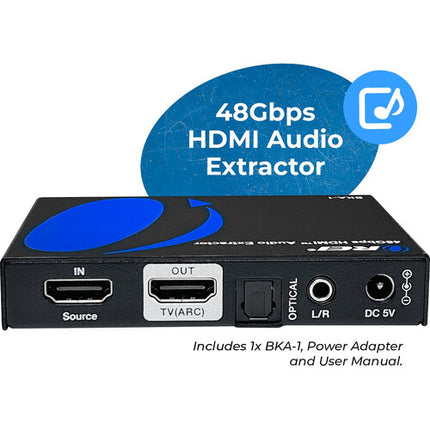 OREI BKA-1 Extractor de Audio HDMI eARC Digital y Analógico 8K 48 Gb/s