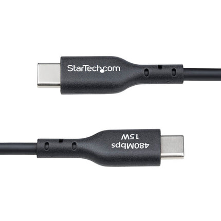 StarTech Cable USB-A a USB-C 2.0 Negro 3 Pies 3A 480Mb/s