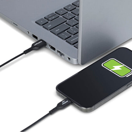StarTech Cable USB-A a USB-C 2.0 Negro 3 Pies 3A 480Mb/s