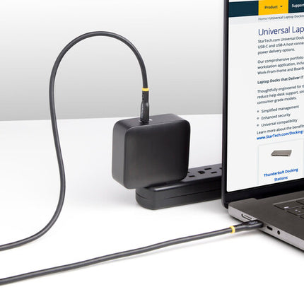 StarTech Cable USB-C para carga 240W 3 pies Negro USB 2.0 480MB/s