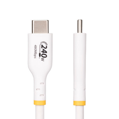 StarTech Cable de Carga USB-C 240W 3 Pies Blanco con Protección EMI