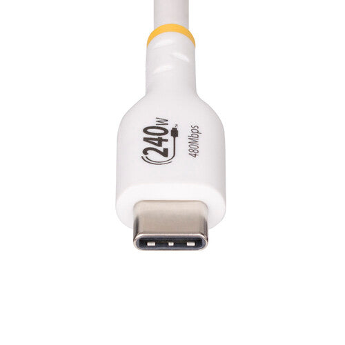 StarTech Cable de carga USB-C 240W Blanco 6 pies USB 2.0 480 MB/s