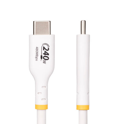 StarTech Cable de carga USB-C 240W Blanco 6 pies USB 2.0 480 MB/s
