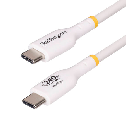 StarTech Cable de carga USB-C 240W Blanco 6 pies USB 2.0 480 MB/s