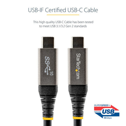 Cable USB-C StarTech 3 pies 10Gbps 100W 5A de alta velocidad