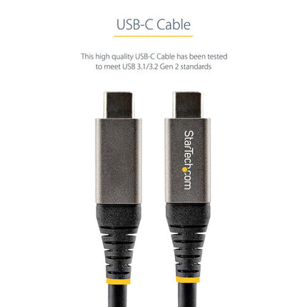 StarTech Cable USB-C 1.6 pies 10Gbps 100W 5A para datos y carga rápida