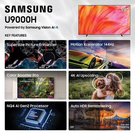 Samsung U9000H Televisor LED 98" 4K HDR UHD 144Hz Smart TV