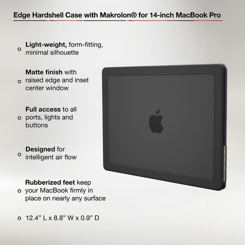 Incase Edge Funda Protectora Dura para MacBook Pro 14" M3 Negra
