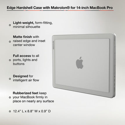 Incase Edge Funda Dura para MacBook Pro 14" M3 Transparente Slim