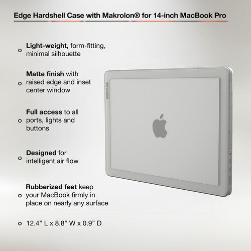 Incase Edge Funda Dura para MacBook Pro 14" M3 Transparente Slim