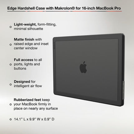Incase Edge Funda Hardshell para MacBook Pro 16" M3 Protección Completa Negra