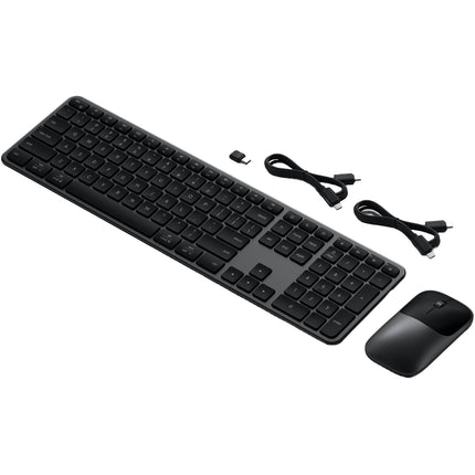 Satechi Slim CEX3 Combo Teclado y Ratón Inalámbrico Bluetooth 5.3 y 2.4 GHz USB-C
