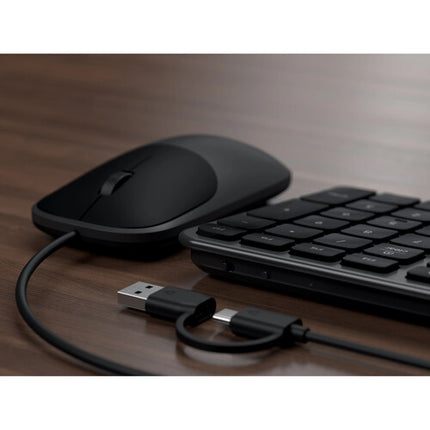 Satechi Slim CLX3 Combo Teclado y Ratón Cableados Full Size USB-C Negro
