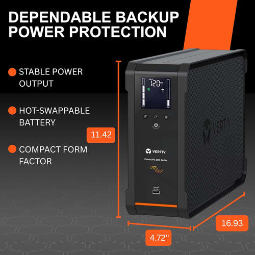 VERTIV Liebert PSA6S-1500LVT UPS Interactivo 1440VA 915W con Pantalla LCD
