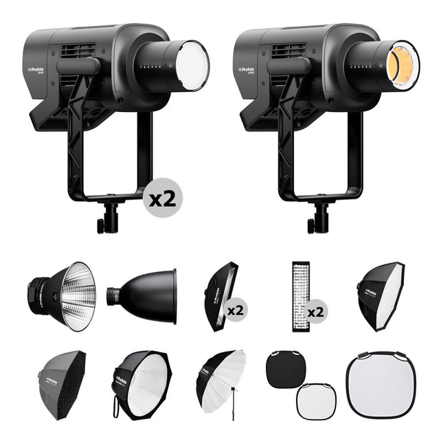 Profoto L600C L600D Luz Mono-LED Kit Video 3 Luces RGB 2000-15000K
