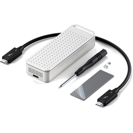 Satechi DotDisk 80 Gb/s Carcasa SSD USB4 M.2 2280 con Ventilador y Cable Thunderbolt 5