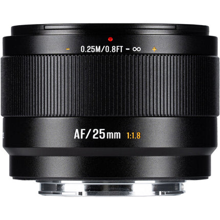 7Artisans Lite Series 25mm f1.8 AF Lente para Nikon Z apertura f1.8 y distancia mínima de enfoque 9.8"