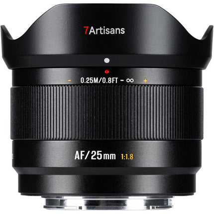 7Artisans Lite Series 25mm f1.8 AF Lente para Nikon Z apertura f1.8 y distancia mínima de enfoque 9.8"