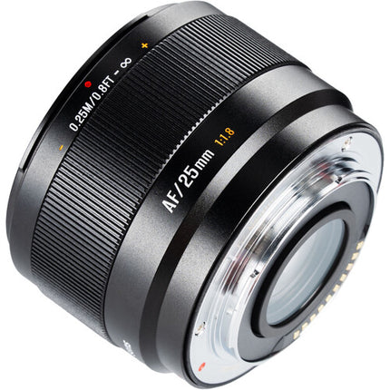7Artisans Lite Series 25mm f1.8 AF Lente para Nikon Z apertura f1.8 y distancia mínima de enfoque 9.8"