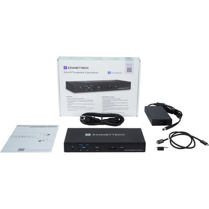 Sonnet Echo 20 SecureDock Hub Multiadaptador 9 Puertos HDMI DisplayPort 140W