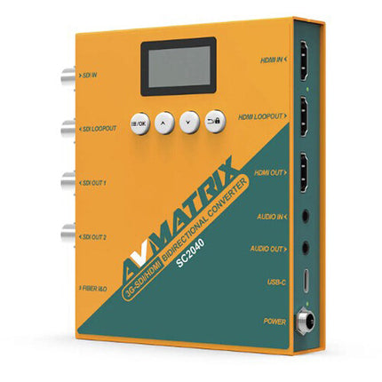 AVMATRIX Convertidor Bidireccional 3G-SDI HDMI 1080p60 con Alimentador