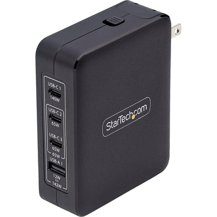 Cargador de Pared USB StarTech 4 Puertos 140W GaN Delgado