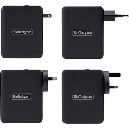 StarTech Cargador de Pared USB 4 Puertos 140W con Adaptadores Internacionales