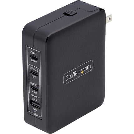 StarTech Cargador de Pared USB 4 Puertos 140W con Adaptadores Internacionales