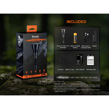 Fenix Linterna HT18R V2 LED 3700 Lúmenes USB-C IP68 87 Horas