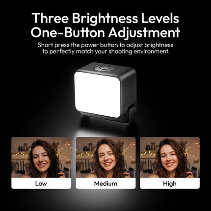 Ulanzi LM24 Mini Luz de Relleno para Acción 25.5 Lux Batería 500mAh USB-C