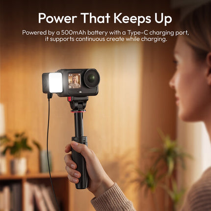 Ulanzi LM24 Mini Luz de Relleno para Acción 25.5 Lux Batería 500mAh USB-C